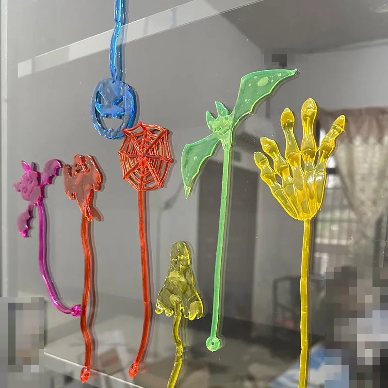 Dehnbare Klebrige Spinnen als Party-Geschenk für Kinder aus TRP-Material, Preise für Klassenzimmer und Halloween-Party-Dekoration – Detail 10