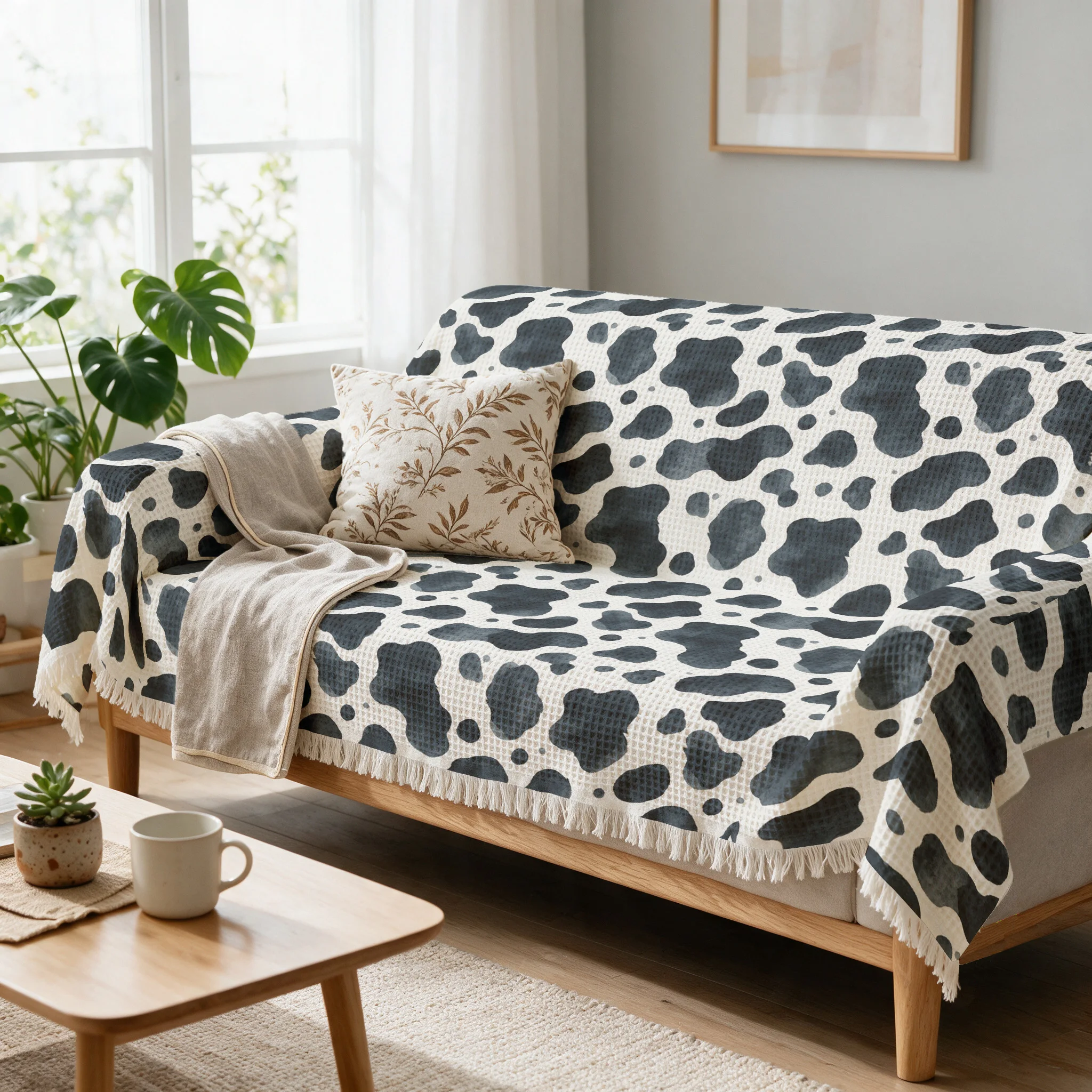 Highly Decorative Animal Print Throw Blanket Sofa Cover Living Room Couch Home Decor Cozy Chic Aesthetic Boho Nursery Accent Pie