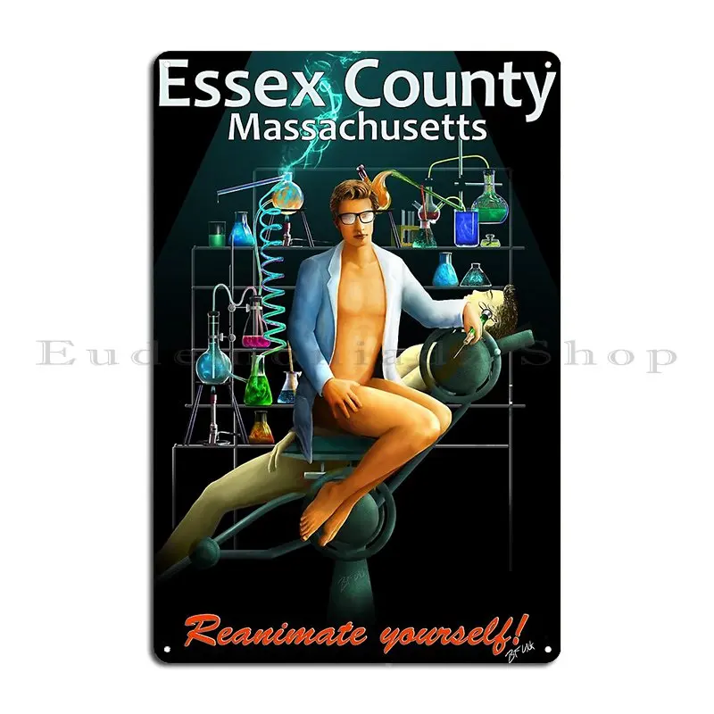 Lovecraft Reanimator بطاقة بريدية لوحة معدنية ملصق جدار ديكور المطبخ المطبخ تخصيص سينما تين تسجيل ملصق #1