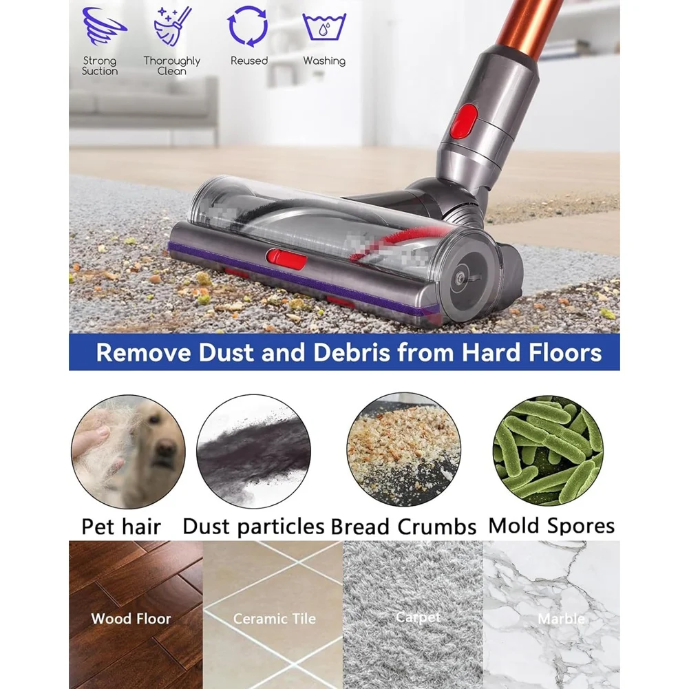 Роликовая щетка 9M для беспроводного пылесоса Dyson V11 Animal/Absolute — номер детали 970135-01, 970100-05 Детали для пылесоса