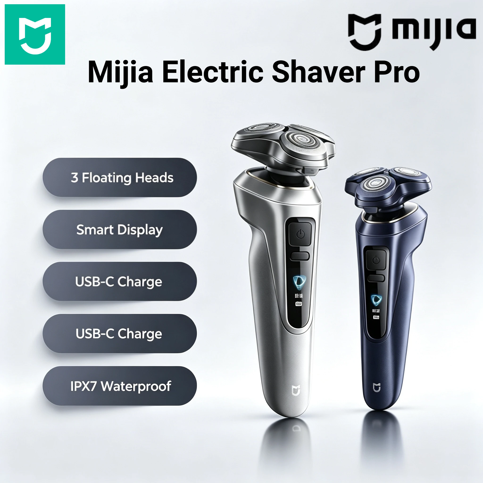 New Mijia Electric Shaver Pro Washable Anti pinch Portable Rechargeable Long Battery Life Perfect Gift for Men Boyfriend