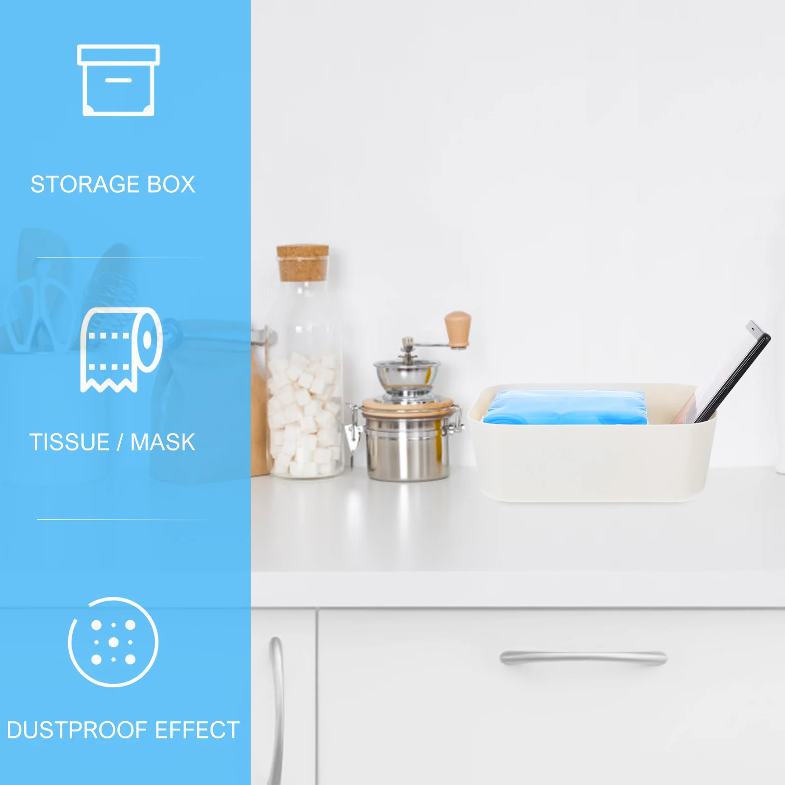 

6Pcs Practical Plastic Baskets Simple Style Sundries Storage Box Desktop Decor Storage Basket Snack Basket Snacks Arranger