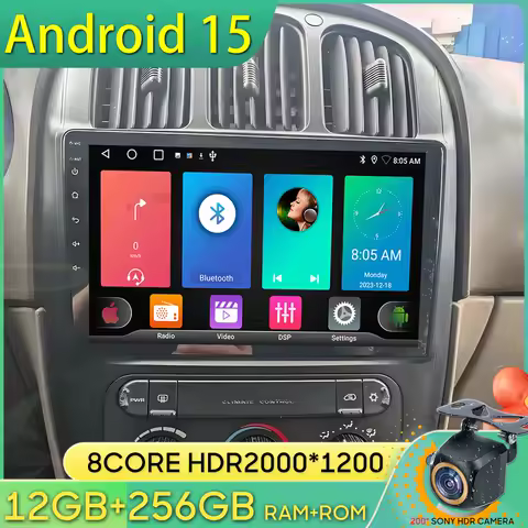 Android 15 Car Radio For Dodge Caravan 4 For Chrysler Grand Voyager RS 2000 - 2012 GPS Navigation Android Auto Carplay No 2din