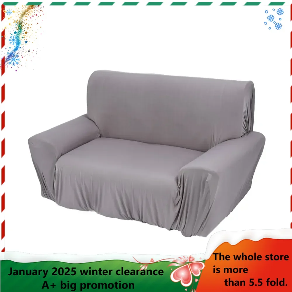 

Sofa Couch Stretch Covers Elastic Settee Protector Washable Two Seater Gray 145~185cm,for Office Room, Dining Room Furniture