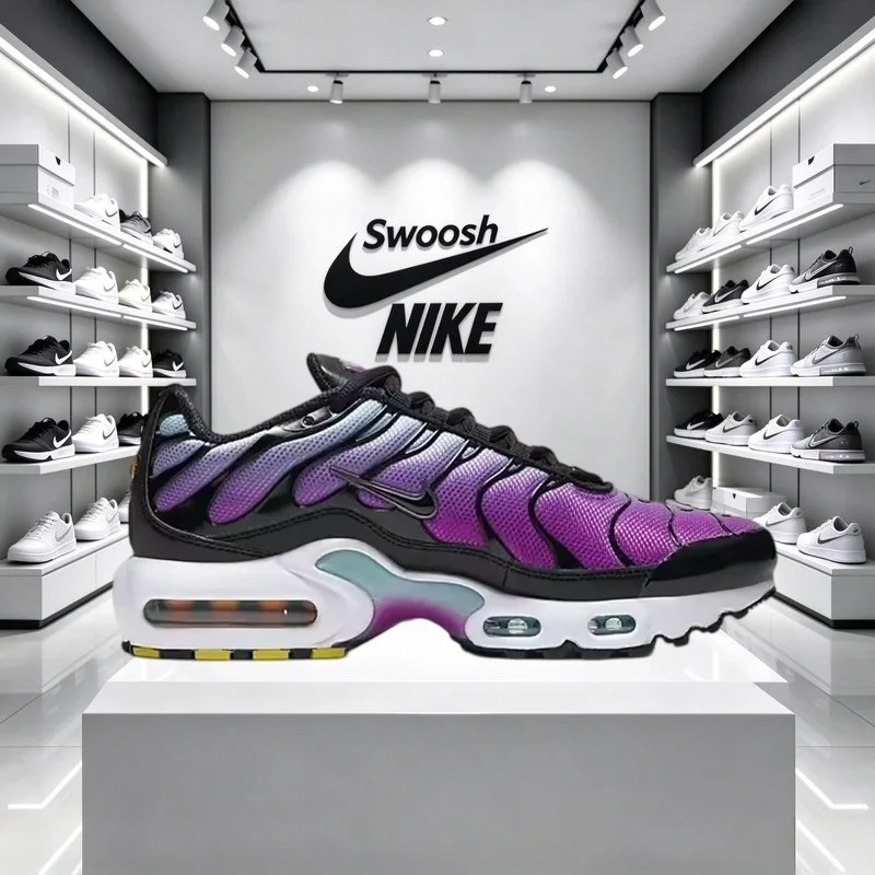 Nike Air Max Plus TN Aurora Hyper Violet Fashion Popular Anti-Slip Air Cushion Men Running Shoes Street Sneakers CD0609-300