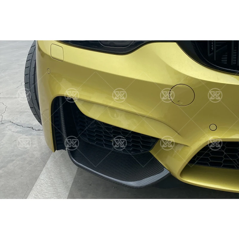 

For BMW F80 M3 F82 F83 M4 Carbon Fiber Front Bumper Lip Splitter Spoiler Cover Car Air Intake Vent Fog Lamp Trim Canard Body Kit