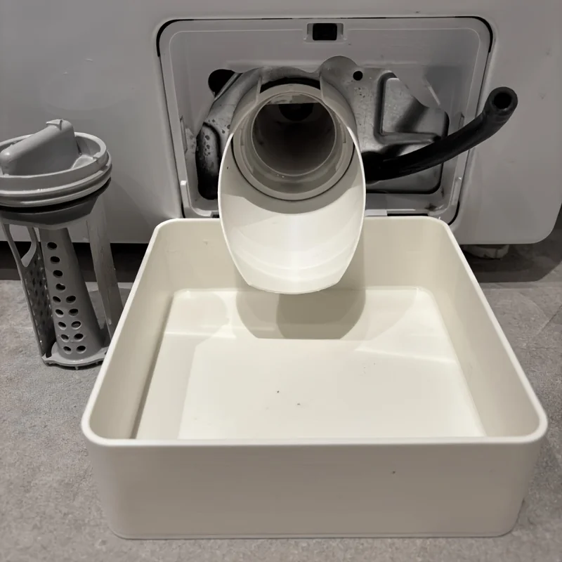 Washing Machine Anti-Leak Drain Pan with Deflector, Front Load Washer Water Catch Tray, Laundry Room Floor Protection Tray