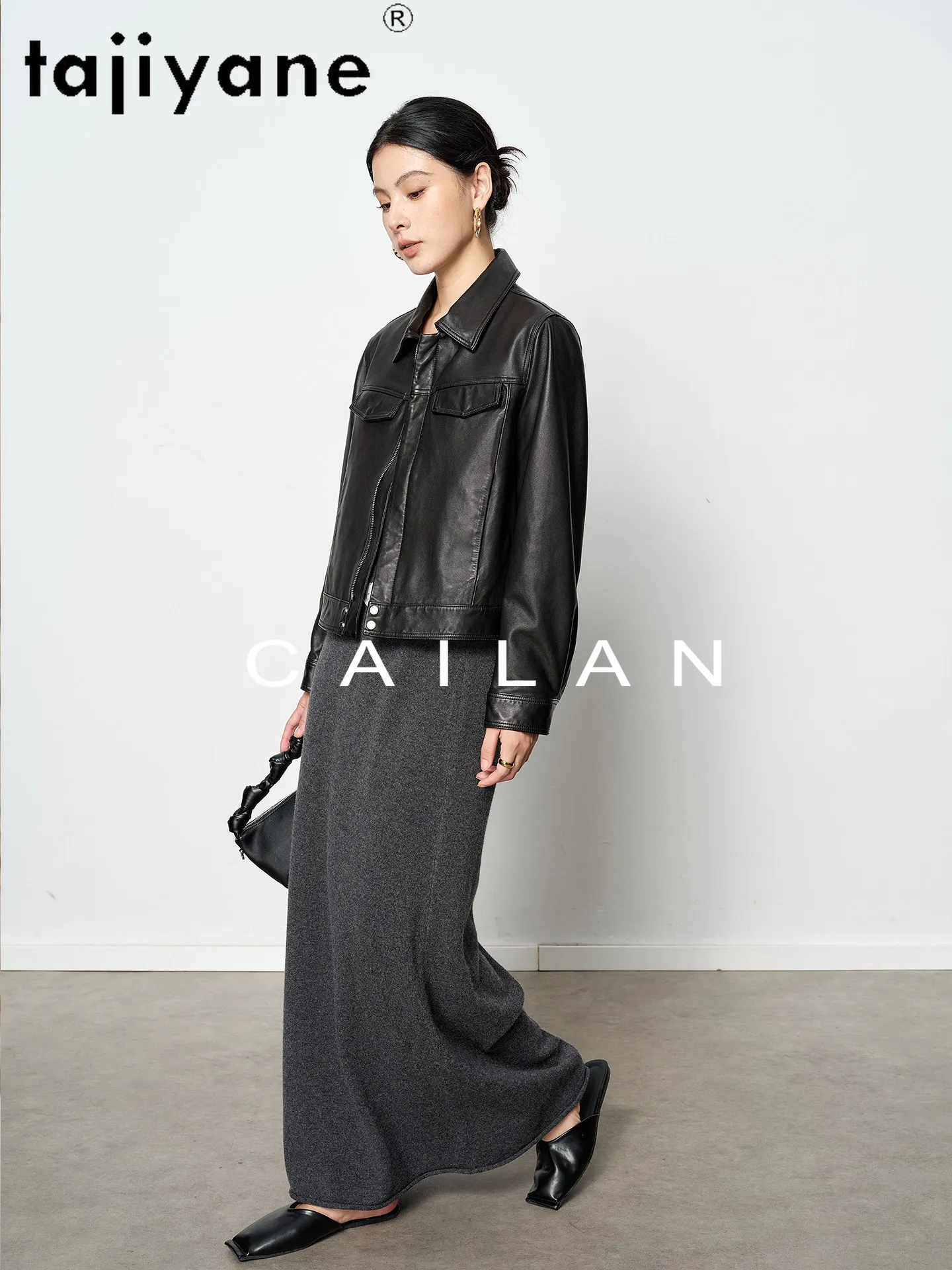 TAJIYANE Sheepskin Leather Jackets Woman Short Simple Coat High Quality Real Leather Jacket Autumn Women Clothes 2026 дубленка