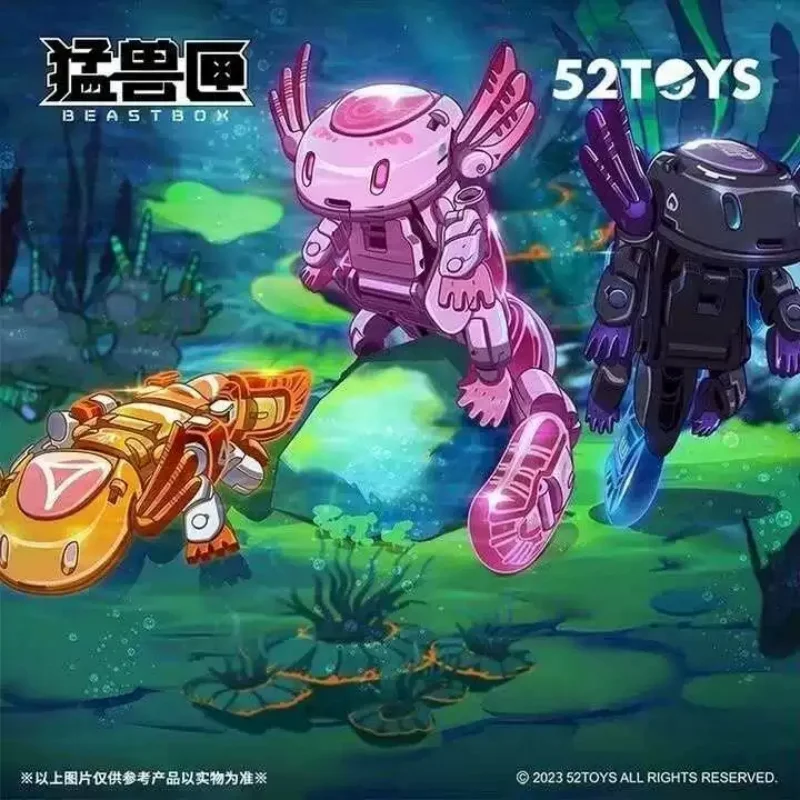 

52TOYS BEASTBOX Series Axolotl Dual Form Deformation Toy Creative Model Figure Desktop Ornament Portable Box Form Surprise Gifts