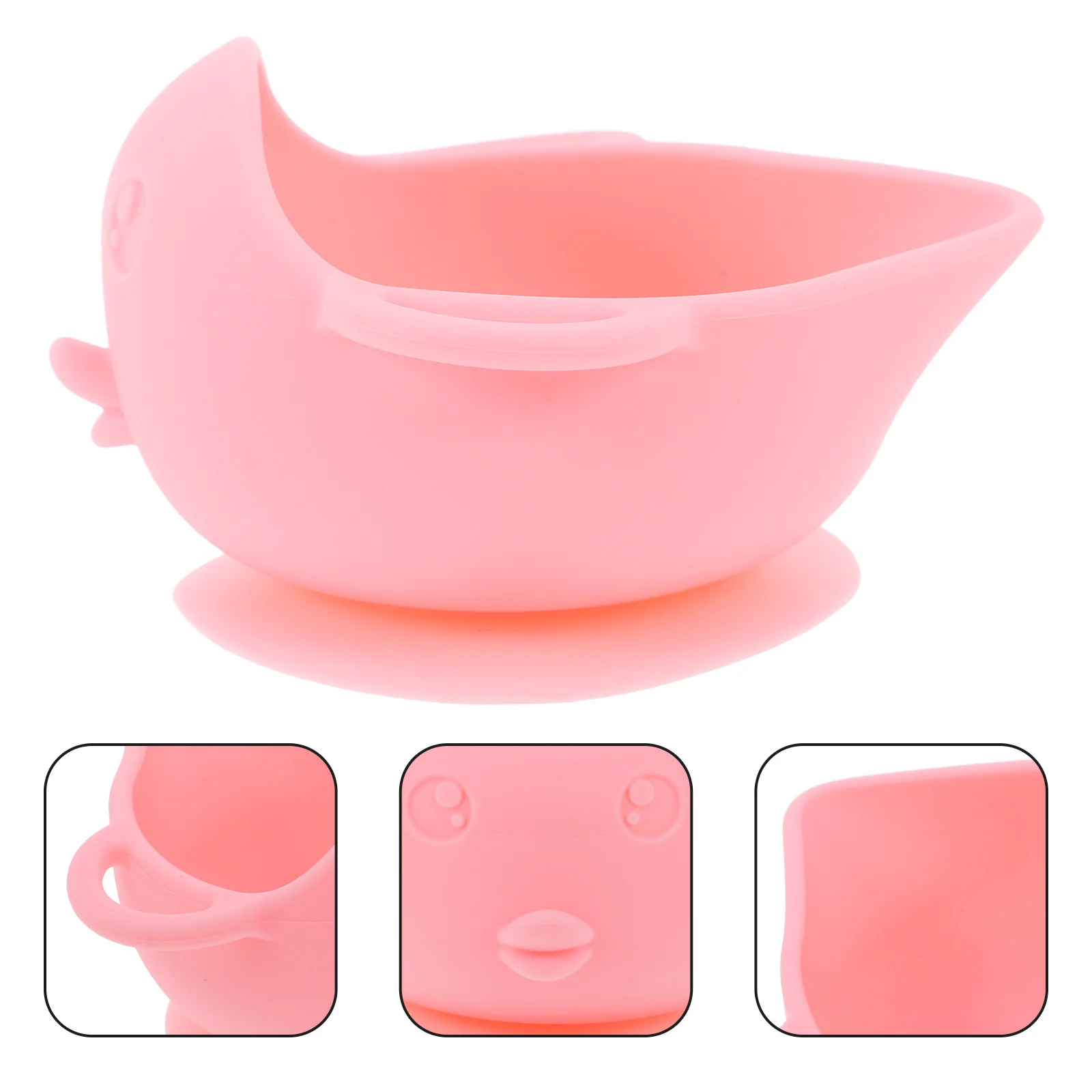 

1Pcs Silicone Suction Piggy Shape Baby Dinner Plate Portable Non Skid Durable Tableware Bowl Flexible Microwave Safe