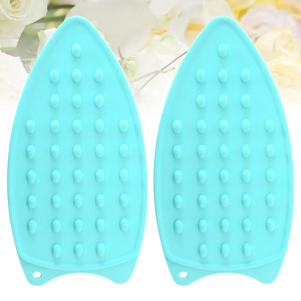 

2Pcs Thick Food-Grade Silicone Iron Rest Pad Heat Resistant Non-Stick Insulation Mat for Flat Irons Dining Tables Anti-Slip