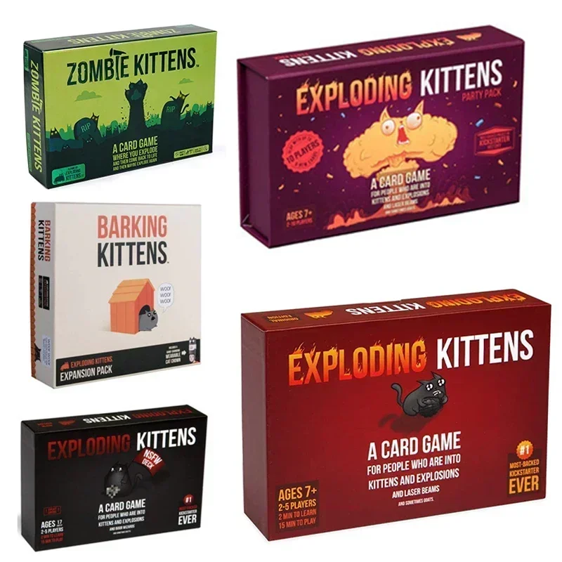 Exploding Kittens Card Game Original Edition NSFW Party Streaking Kittens Imploding Kittens Expansion Barking Kittens Bears vs B