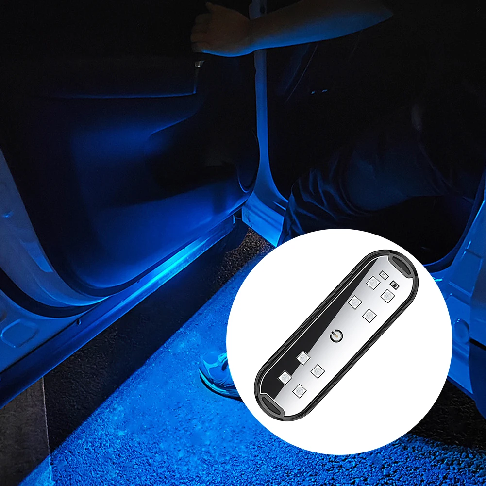 1/2Pcs Car Door Warning Light Anti-Collision Flash Atmosphere Welcome Light USB Charging LED Welcome Light Auto Open Door Lights