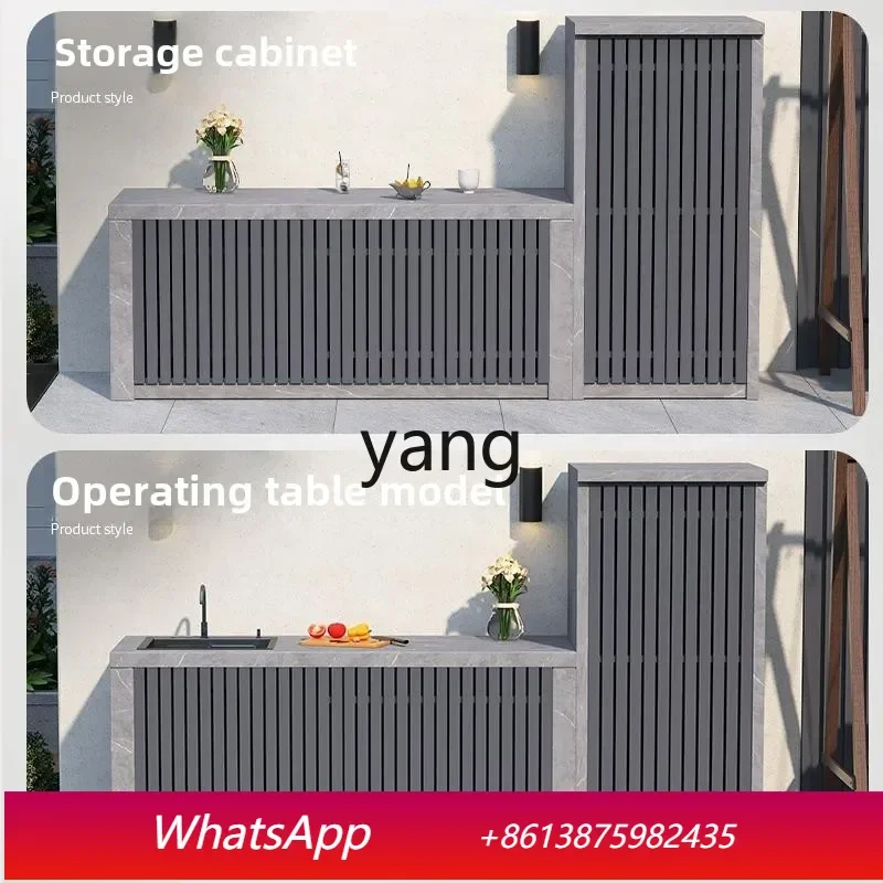 

Уличная консольная раковина LHF с интегрированным шкафом из алюминиевого сплава для хранения мелочей
