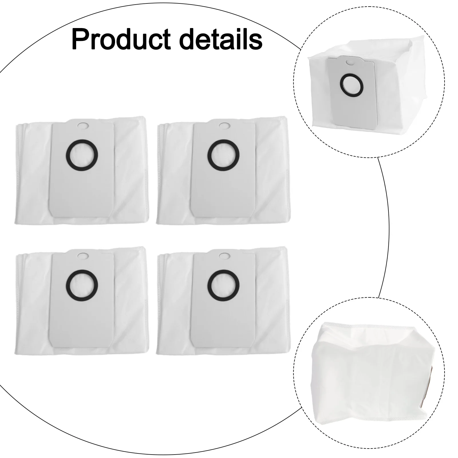 

4 Layer Filtration Replacement Dust Bags for MYBOT For X7 PRO Robot Vacuum Large Capacity for Extended Use and Easy Maintenance