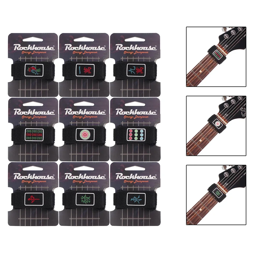 Acoustic Electric Guitar Fret String Mute Noise Damper Guitar Beam Tape Fretboard Muting Dampener String Wrap Guitar Bass Ukule