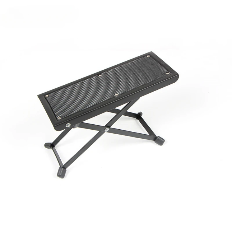 

Guitar Foot Stool 4 Position Height Adjustable Foldable Guitar Pedal Foot Rest Step Footstool Black for Guitar Pedal Accessories