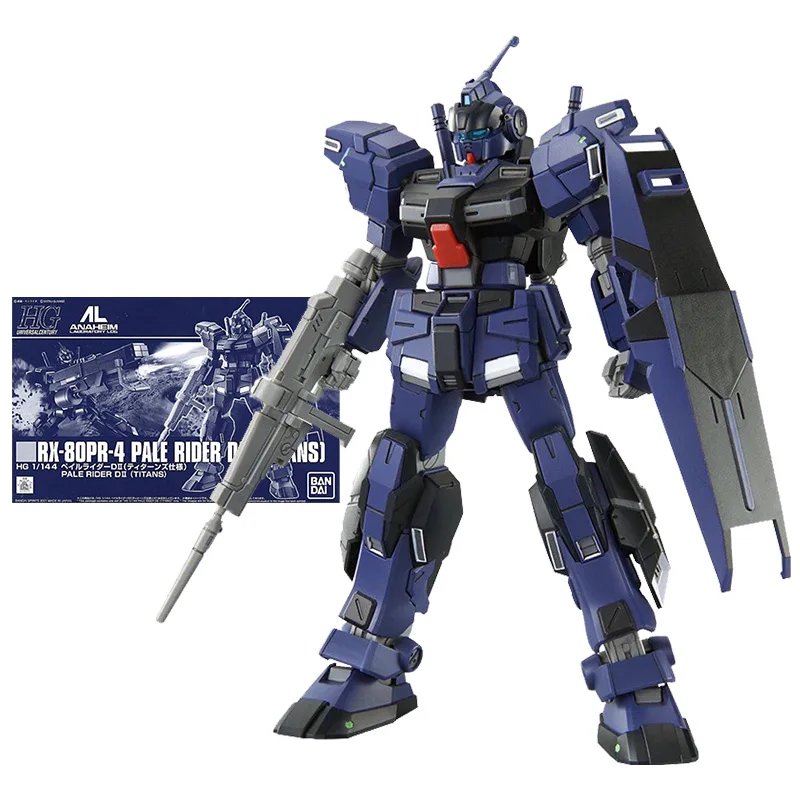 

Bandai Gundam Model Kit Anime Figure HG 1/144 RX-80PR Pale Rider D2 TITANS Genuine Gunpla Anime Action Figure Toys for Children