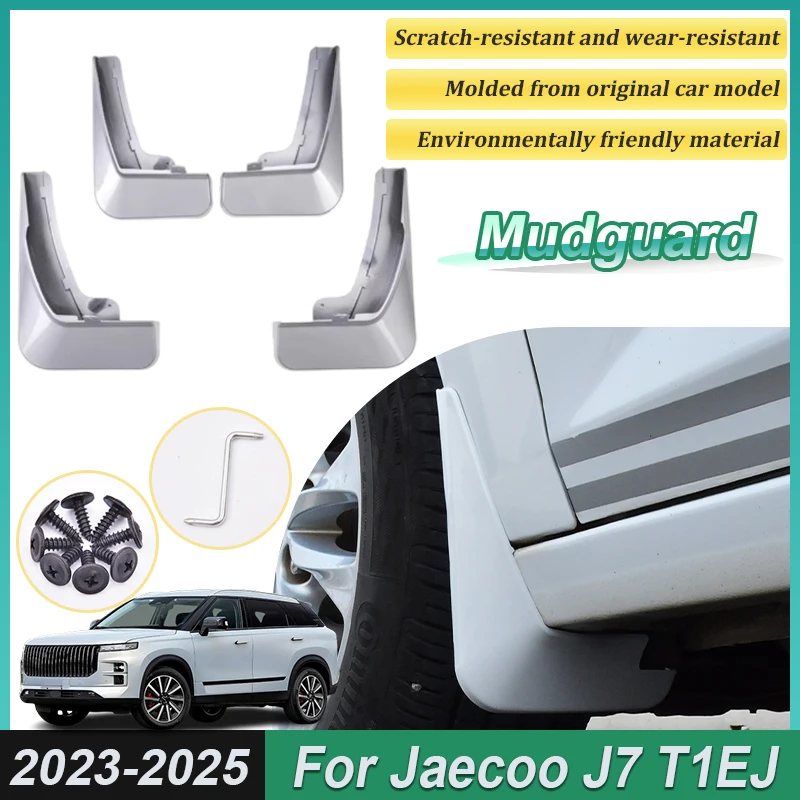 

For Jaecoo J7 7 2025 Accessories Chery Tansuo 06 2023 2024 4PCS Front Mud guards Splash Guards Rear Muds Fenders Car Accessories