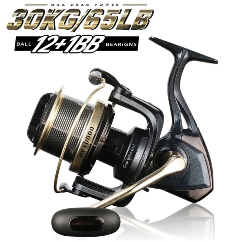 Large Fishing Reel 65LB Max Darg 8000~12000 Series Trolling Long Shot Spinning Reels CNC Metal Spool Bait Casting Spinner Wheels