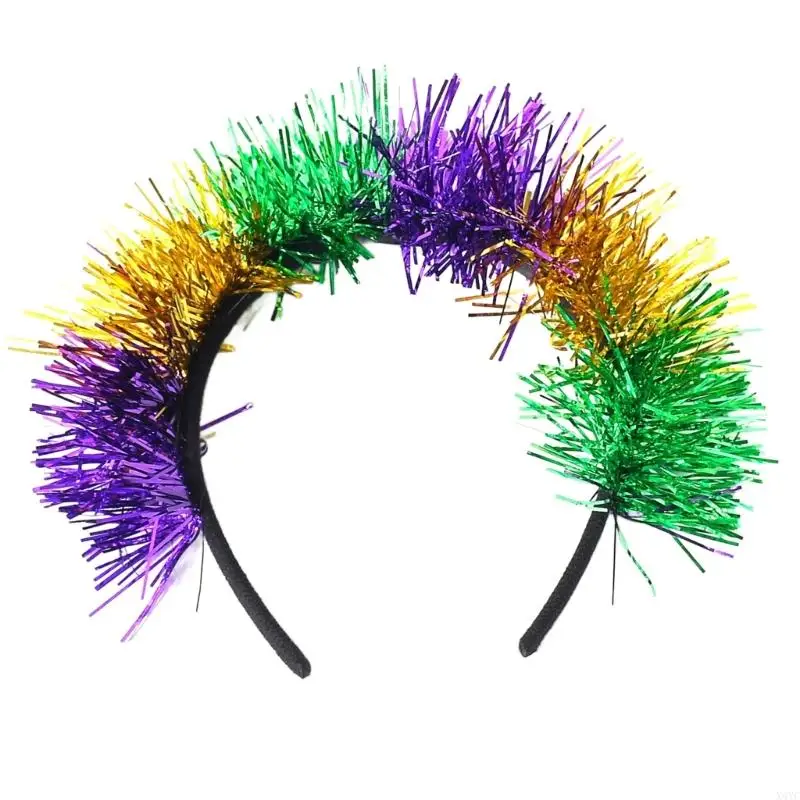 Tinsel Flapper Headbands Mardi Gras Prom Dancer Headpiece for Party Carnivals Celebrations Headwear Hair Styling