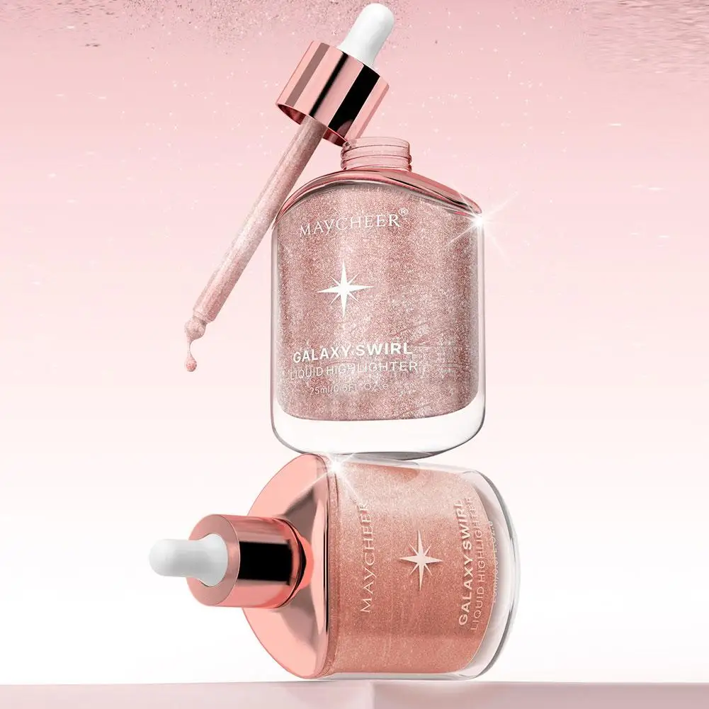 4 ألوان الوجه السائل هيغليغتر برونزي الكنتوري تسليط الضوء على السائل تألق لامع أخف Iluminador الوجه عالية ماكياج ماكيل R7P2