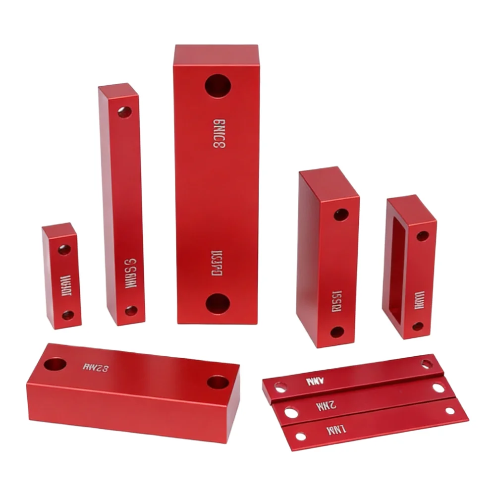 9 Piece Aluminum Setup Blocks for Woodworking Including Range from 1/16 Inch to 1 31/32 Inch for Full Coverage