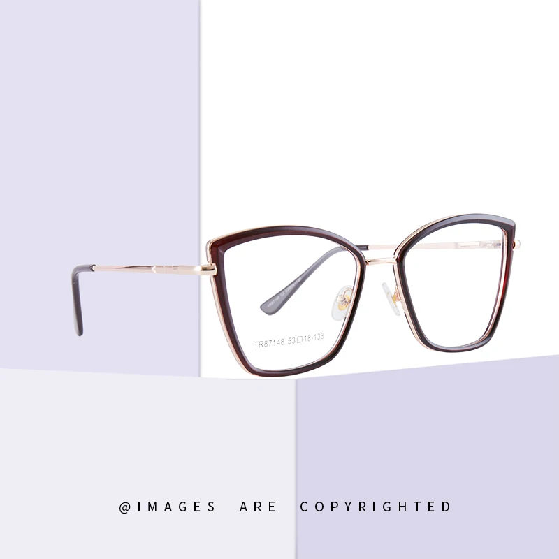 JMISUS New Arrivals Cateye Progressive Prescription Eyeglass Custom TR90 Square Myopia Glasses Woman Optical Eyewear