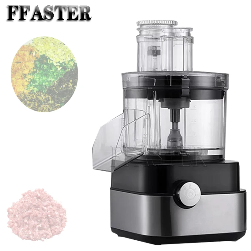 

Food Processor Vegetable Chopper for Chopping Mixing Kneading Dough 600 Watts Stainless Steel Blade Professional