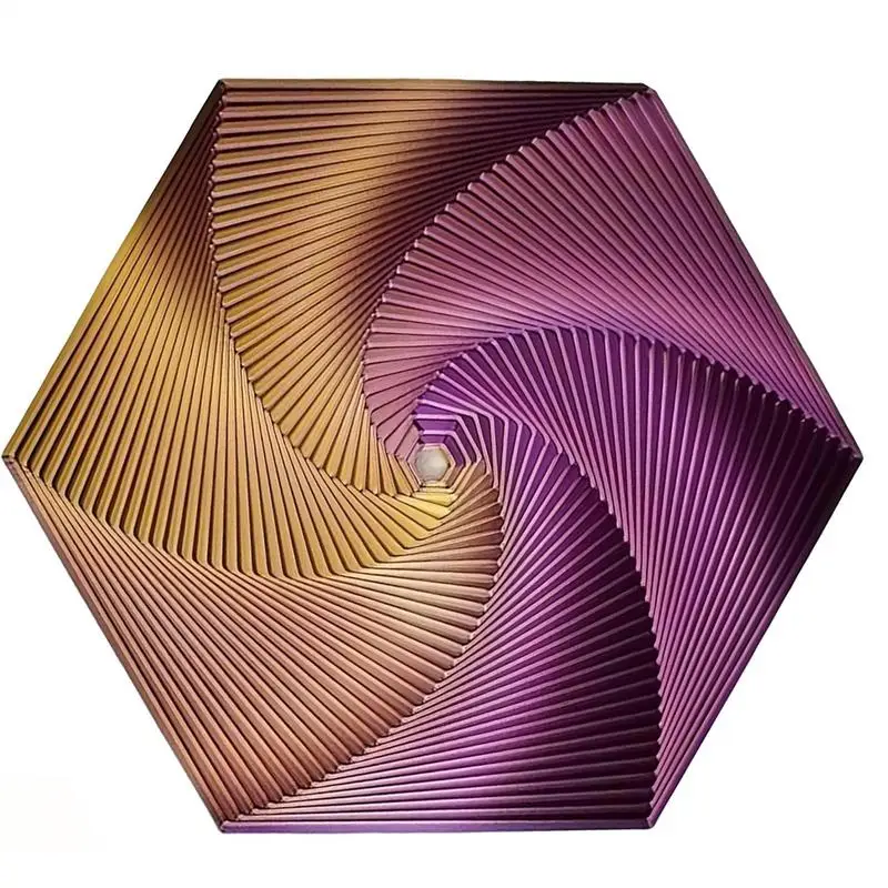 Hexagone Fractal Fidget Imprimé en 3D pour Enfant, Jouet Sensoriel Anti-Stress, Portable, Ornement de Bureau, Jouets Visuels