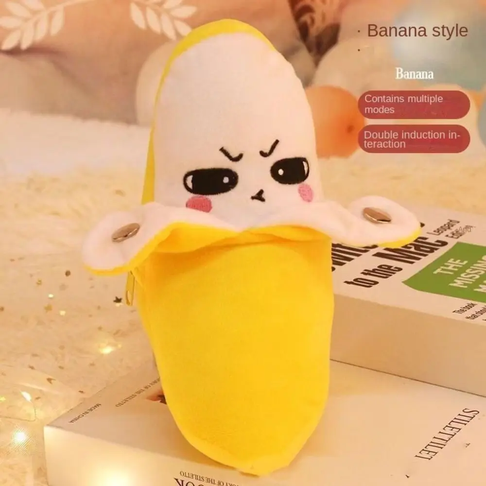 Juguete Musical interactivo, juguetes de peluche con detección de golosinas, juguete de peluche de pera, juguete de peluche eléctrico, fruta Musical Dooll naranja