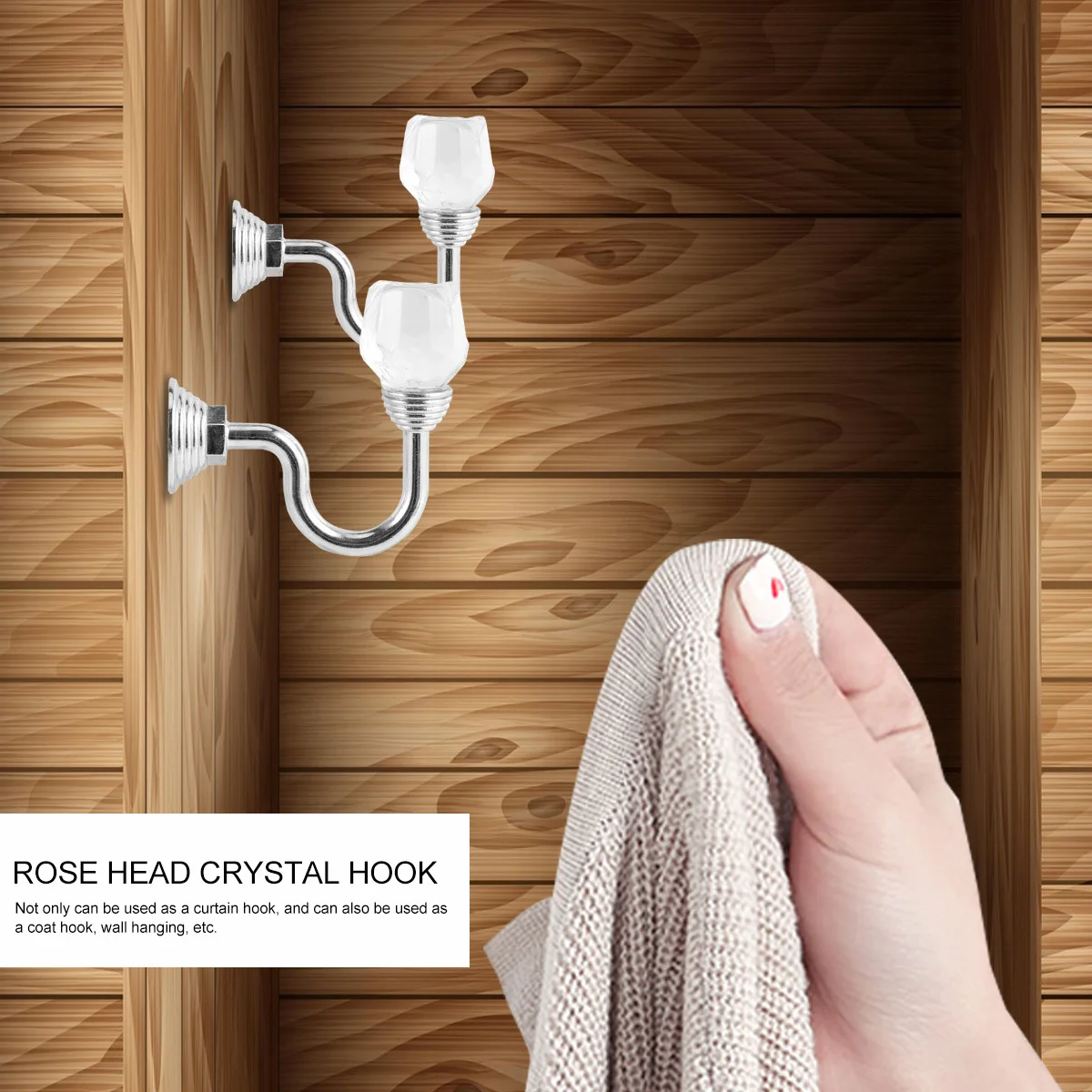 

1Pair Crystal Curtain Tiebacks Wall Hooks Aluminum Alloy Retro Decorative Holdbacks Clothes Coat Hooks for Curtains Draperies