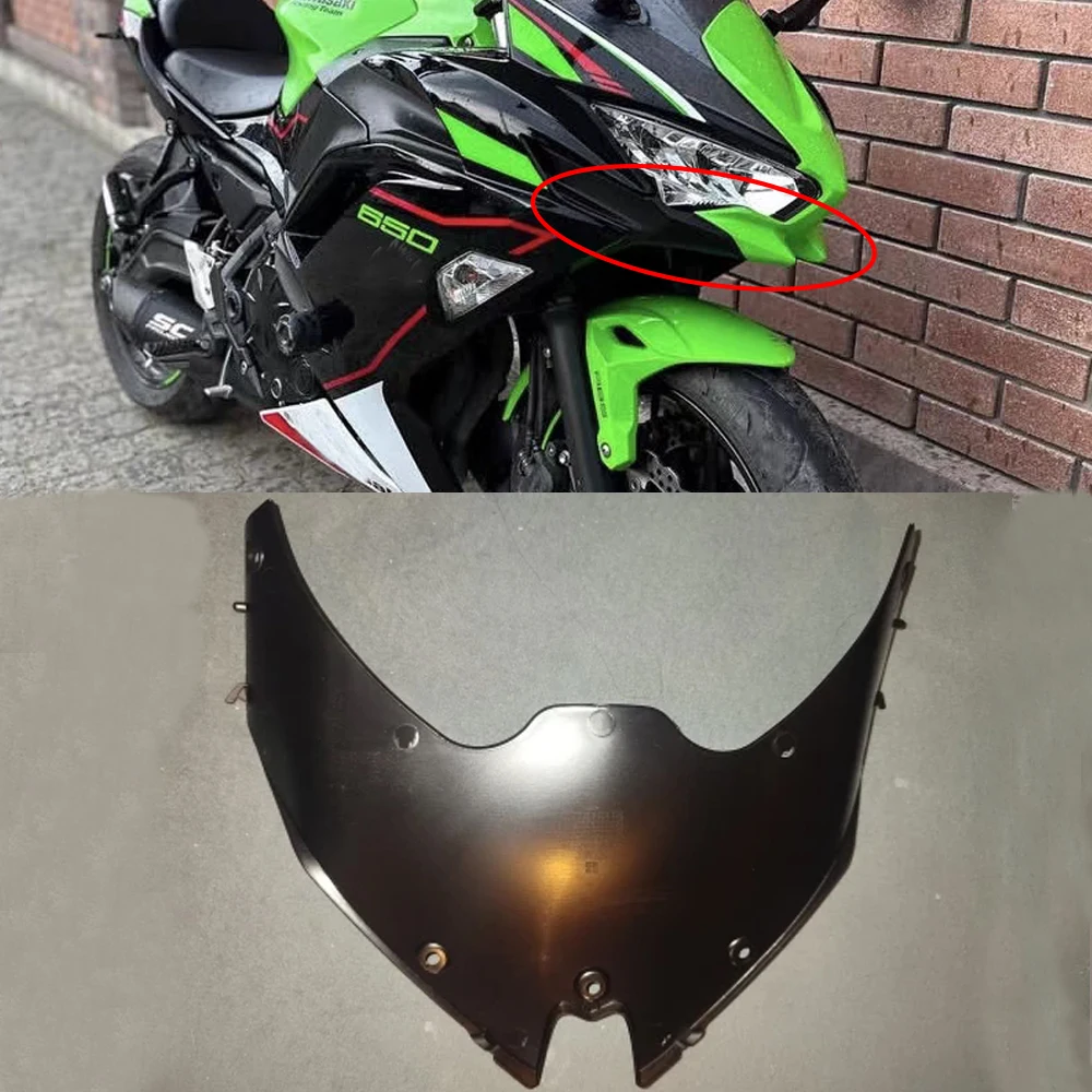 

Motorcycle Accessories Headlight Cover Cowl Head Panel Lower Fairing Housing for Kawasaki Ninja 650 R 2025 2024 2023 2022 21 20