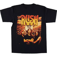 RUSH Band Music Rock Band T Shirt Black Summer Cotton Men's Women Tops Tees Short Sleeve Streetwear Loose Casual Trendy Vintage