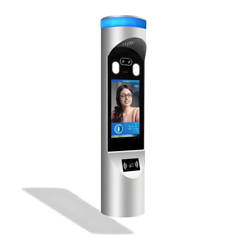 

Attendance Access Control Device Entry Management Column Type Facial Recognition for Office and Gym