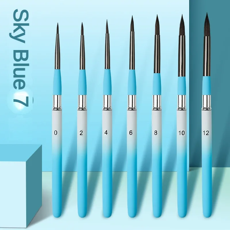 7 шт./набор, кисти для рисования волчьей шерсти