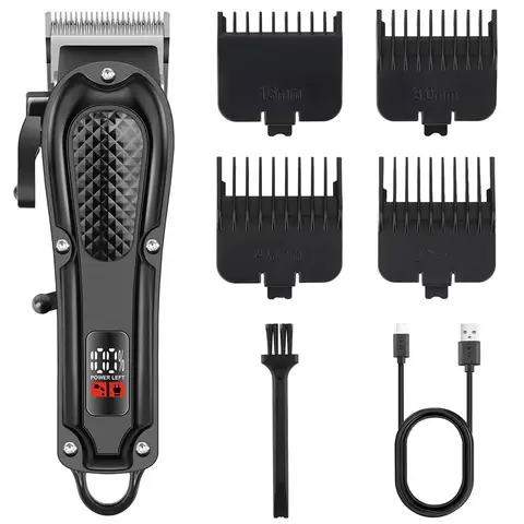 Professional Barber Electric Hair clipper LED display screen UBS charging Trimmer Powerful electric hair clipper trimmer tool