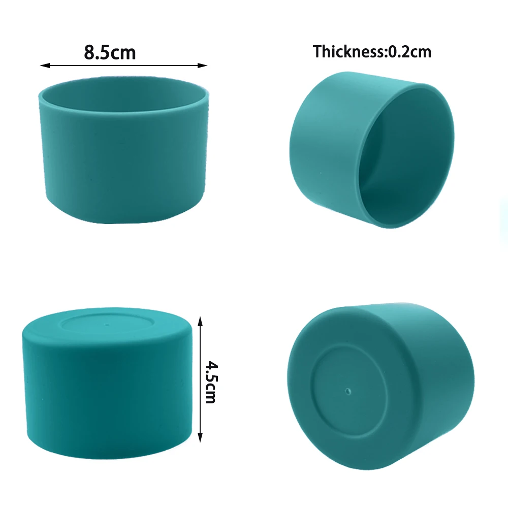 For Better Life 1Pc 8.5cm Soft Silicone Cup Bottom Sheath Protector Sleeve For Glass Water Tea Bottle Anti Damage Accessories