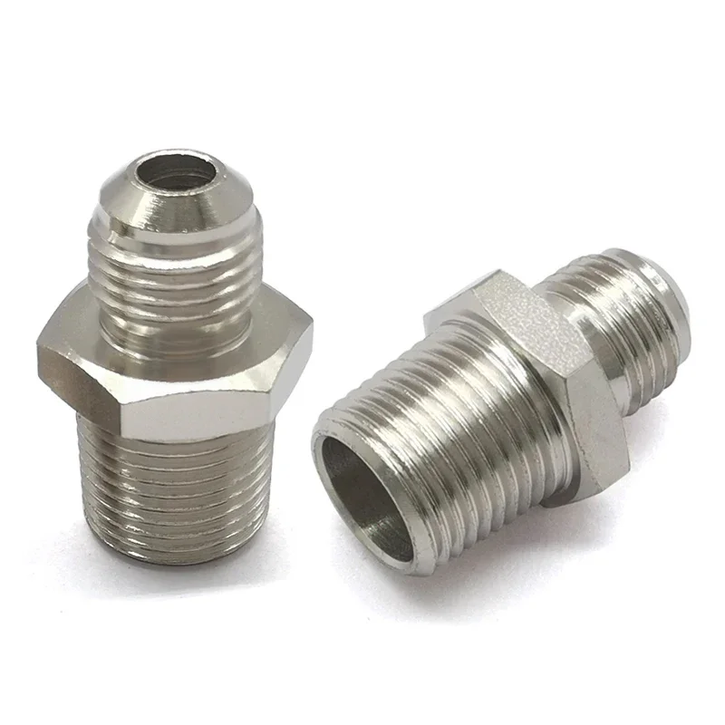 Steel silver 6AN Male Flare to 3/8NPT  Pipe Fitting Adapter for Oil Cooling Adapte