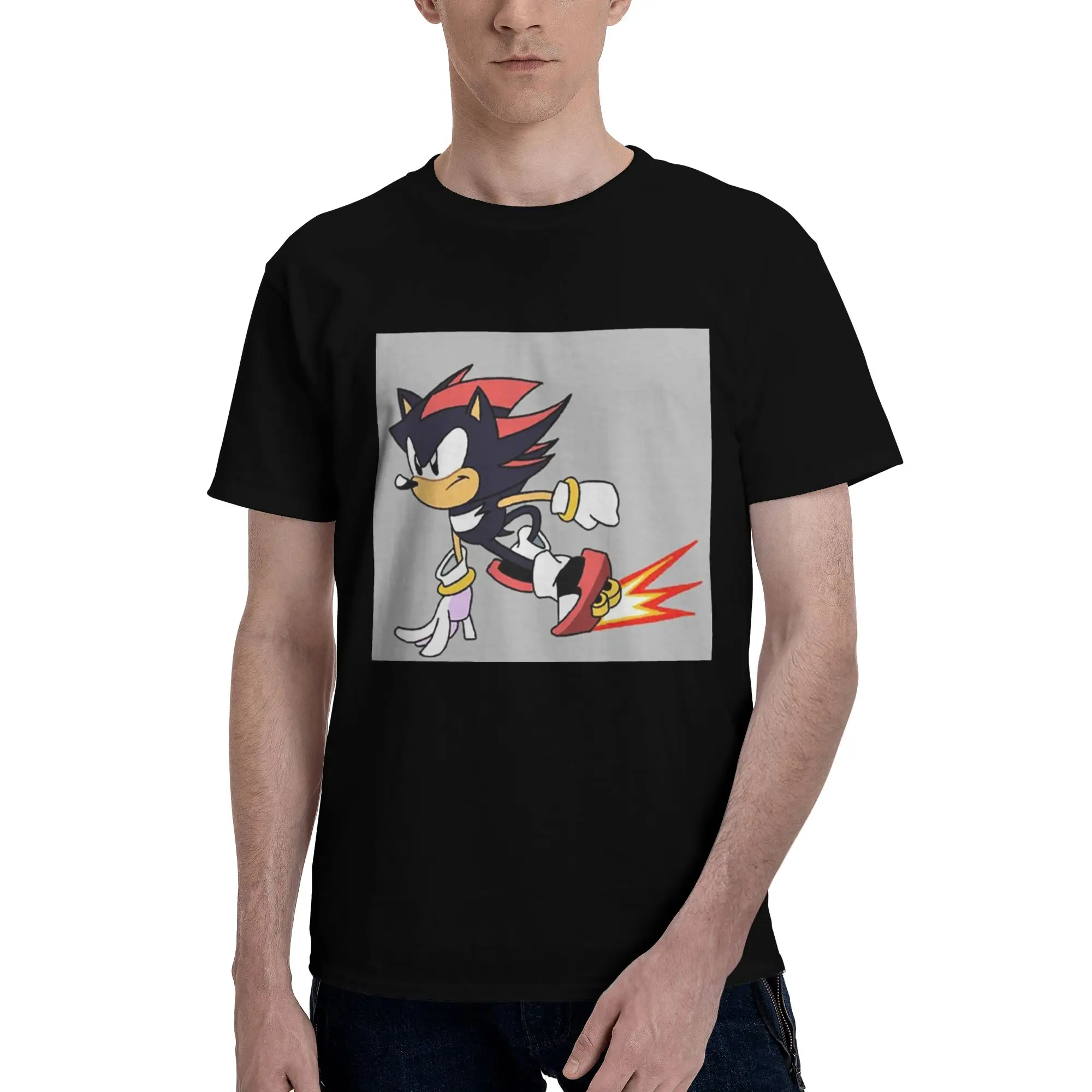 

Shadow The Hedgehog 100% Cotton T-Shirt Men's Oversized T Shirts Men Round Neck Short Sleeve S-6XL