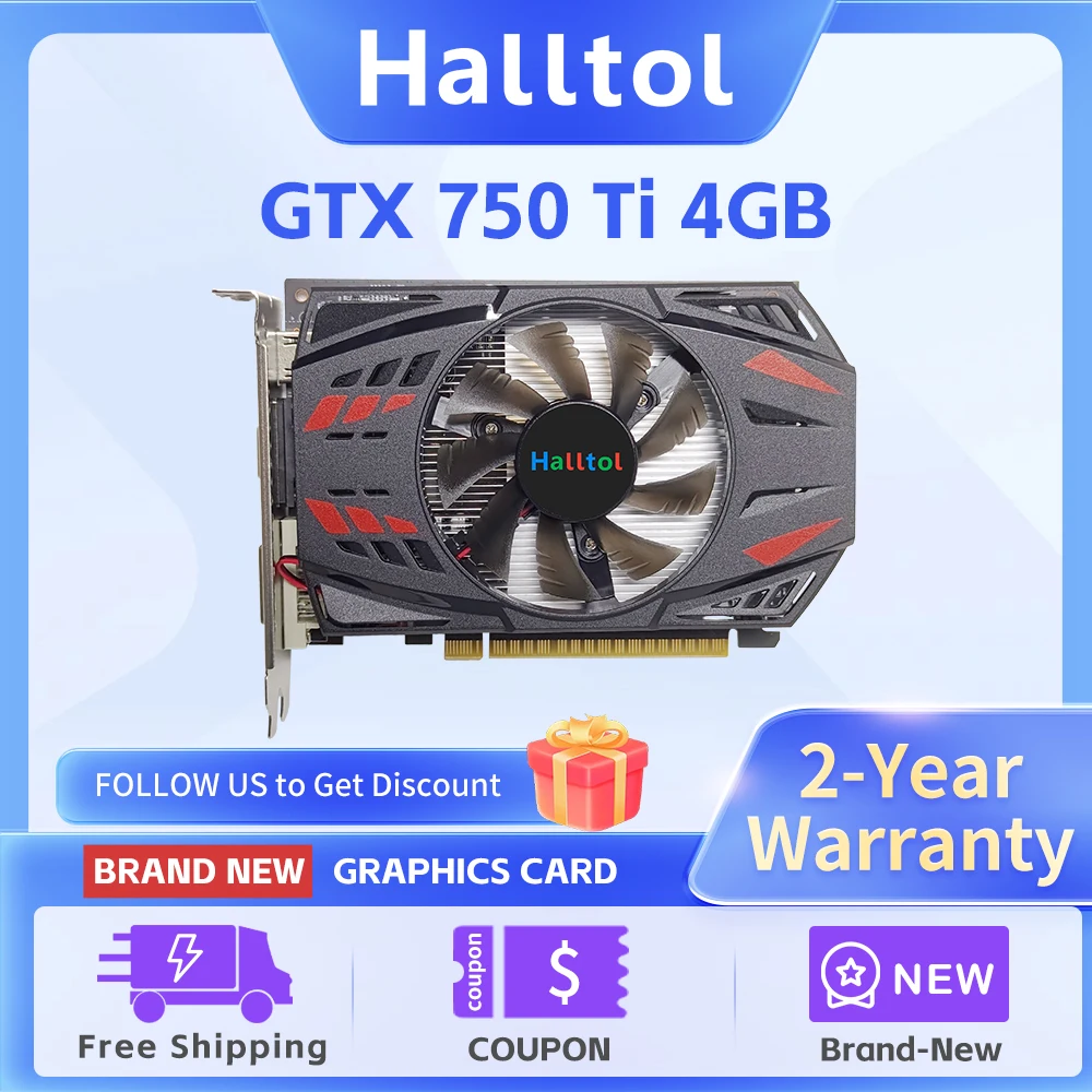 Imagem -02 - Placa Gráfica de Vídeo Halldol Gtx Perfil Baixo Gddr5 128bit 750ti 4gb