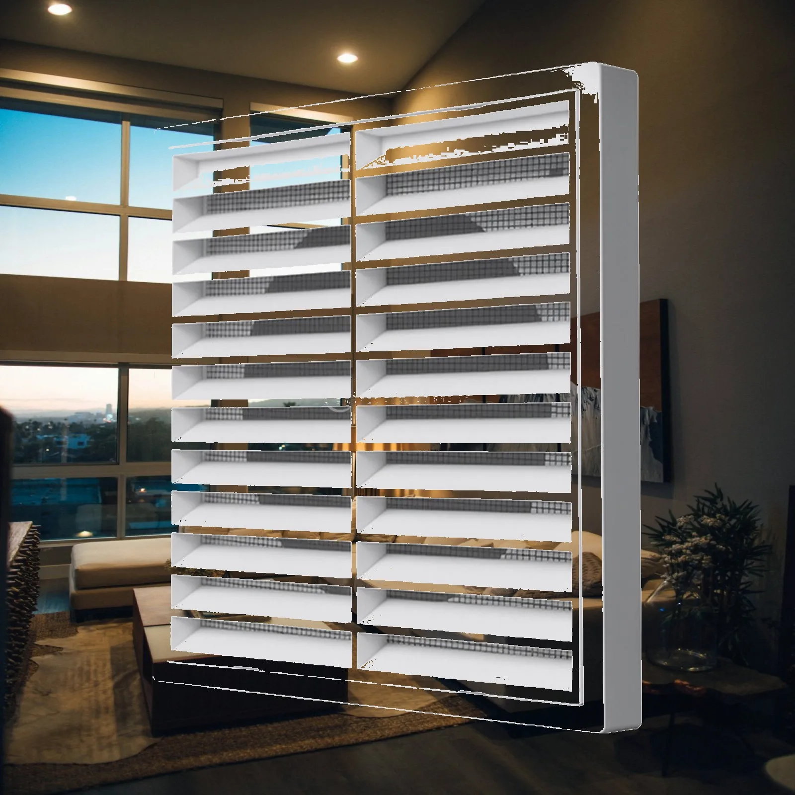 Air Vent Cover ABS Louvered Air Return Grille Wall Ceiling Vent Durable Rust Resistant for Home Shed Kitchen Garages