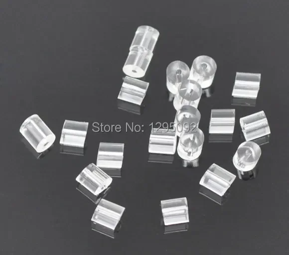25000Pcs Wholesale Earring Stoppers Back Transparent Embout Boucle d'Oreilles Rubber DIY 3x3mm
