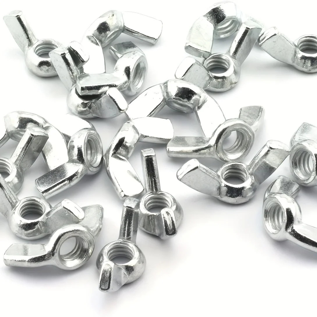 20pcs Butterfly Wing Nuts M3 M4 M5 M6 M8 M10 Zinc Plated Wing Nuts Zinc Plated Hand Tighten Nut Zinc Plated Fasteners Parts