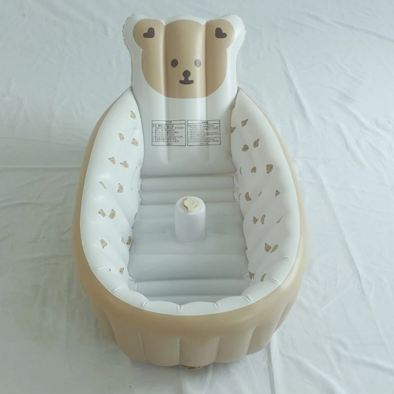 J15U Portable Infant Bath Tub Multi Use Nonslip Base Soft Surfaces For Safe Baby Swimming Indoor Outdoor