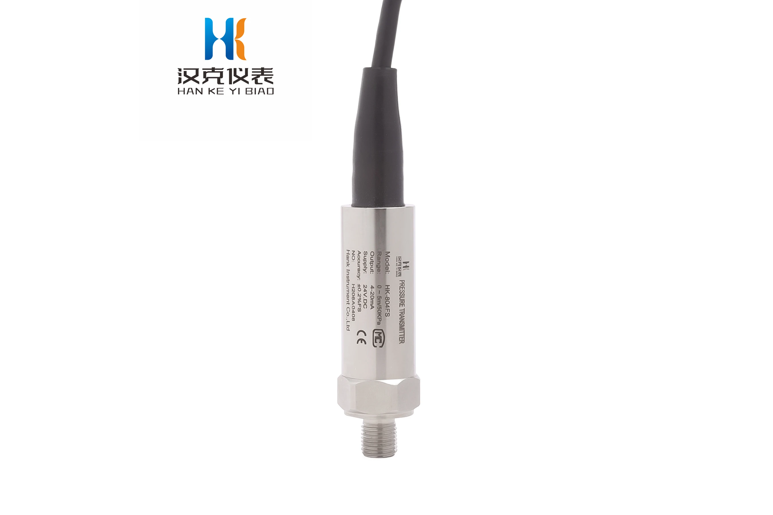 Hank OEM Monitoramento de nível de combustível HK-802 Sensor de pressão de nível do tanque de combustível Sensor analógico de nível de combustível 4-20mA