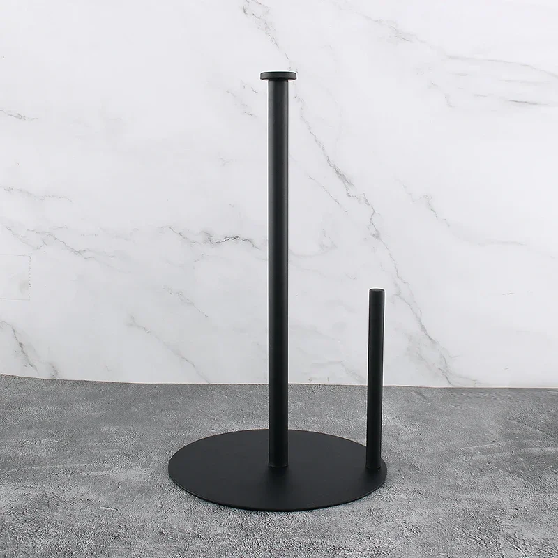 

Настольный черный держатель для бумажных полотенец Держатель для рулона бумаги для кухни и ванной комнаты без установки