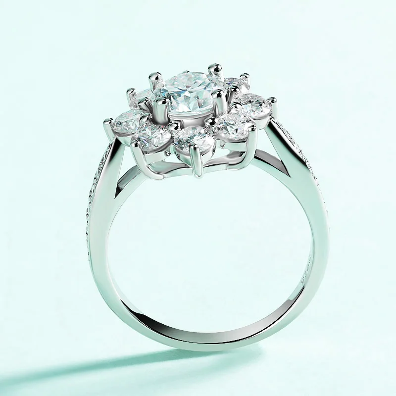 

HORRIPAL D Color VVS1 Moissanite Ring 925 Sterling Silver Pear Shaped Sparkling Band For Women Engagement Promise Fine Jewelry