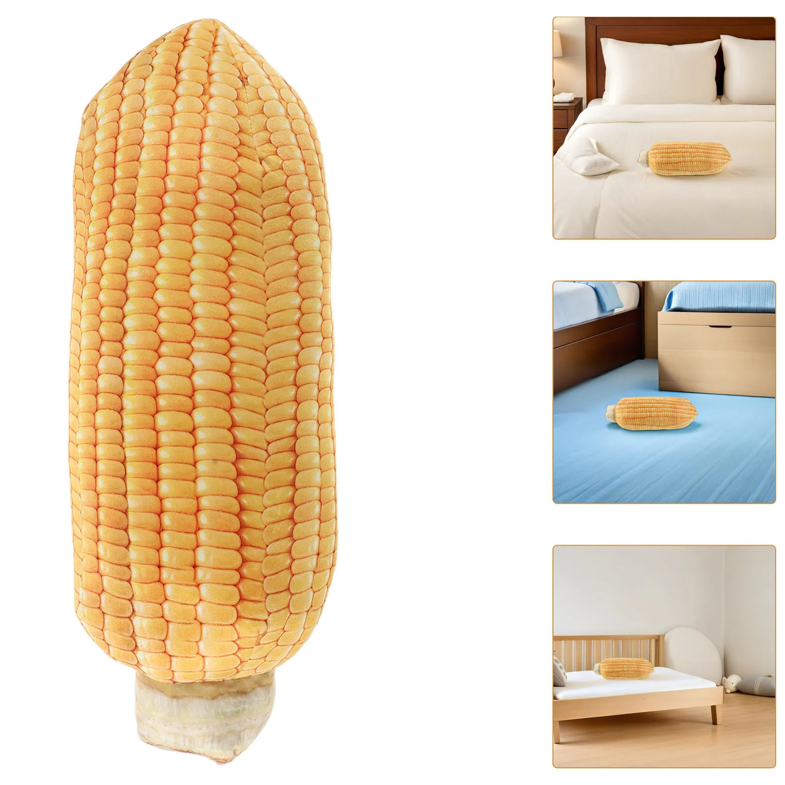 

Corn Pillow Soft Cuddly Stuffed Food Cushion Decorative Comfort Throw Pillow for Living Room Bedroom Kids Room Versatile Food