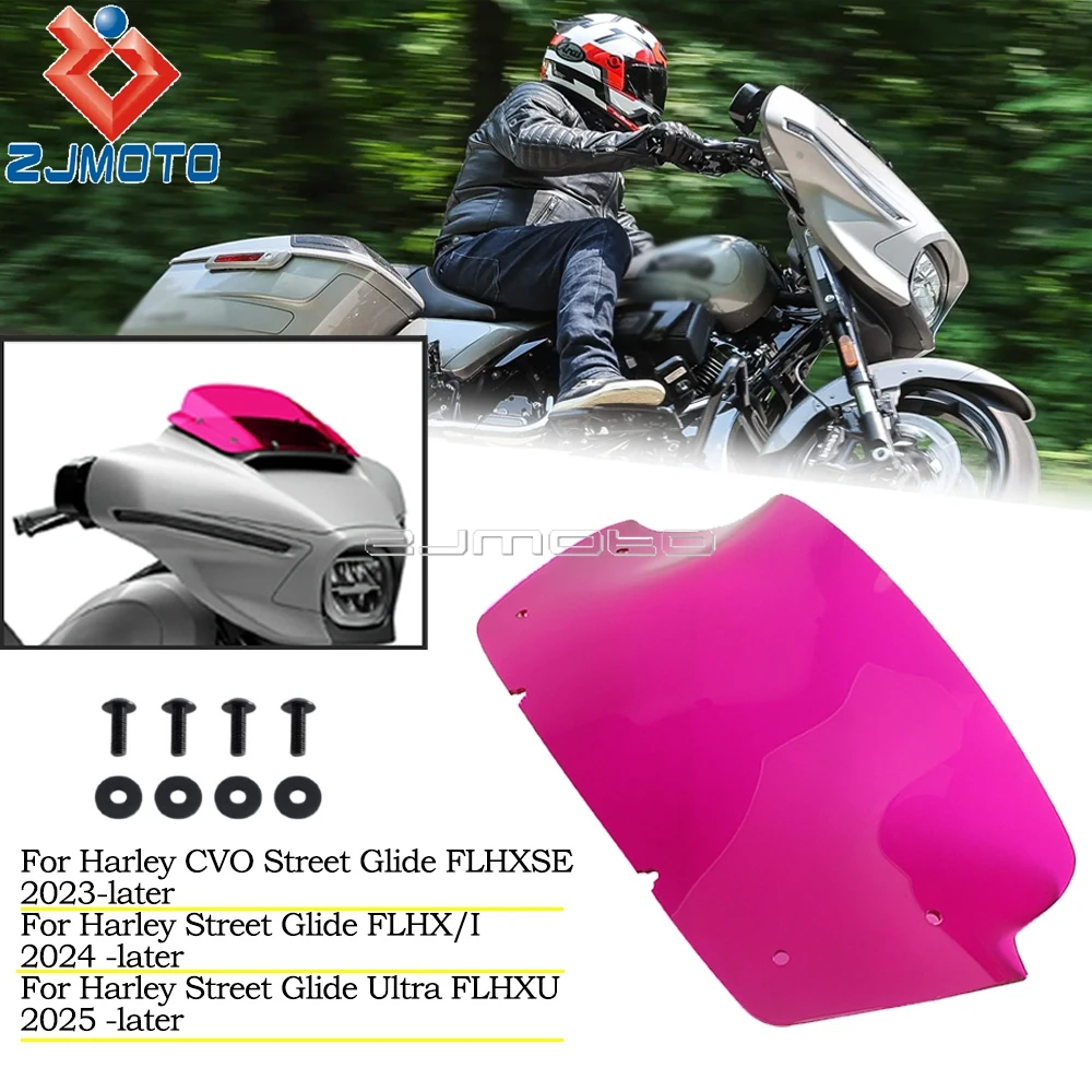 

Дефлектор ветрового стекла 9 дюймов для Harley Street Glide FLHX/I Ultra FLHXU 2024-2025 и новее, ветрозащитный экран, аксессуары для мотоциклов
